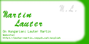 martin lauter business card